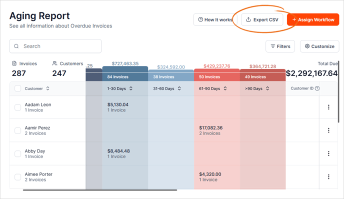 02 Export CSV Button.fw